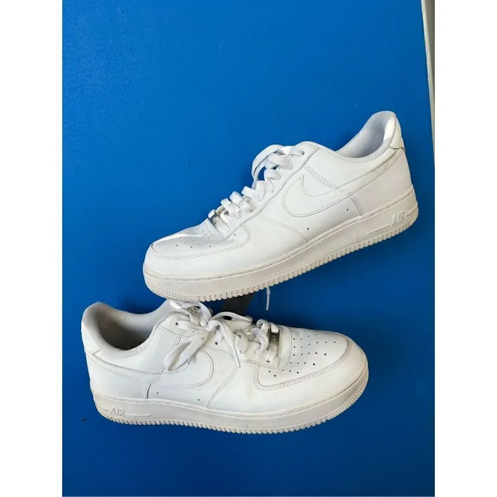 Nike Air Force 1 '07 Triple White Sneaker Shoes Men's Size US 11.5
